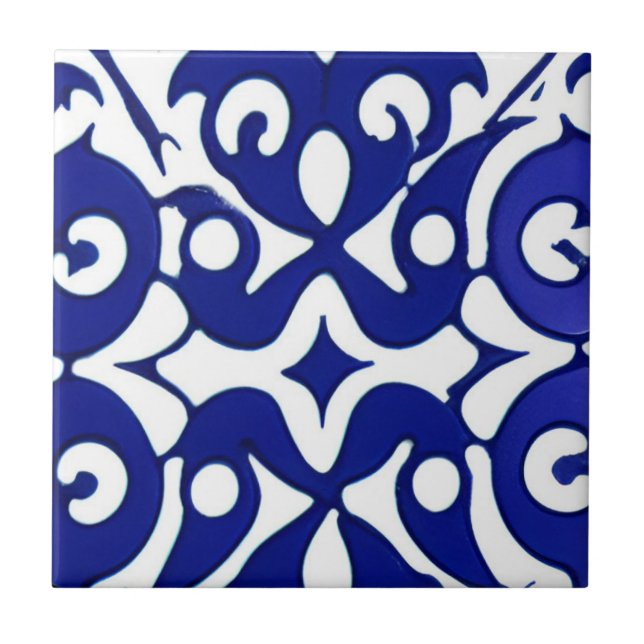 Azulejos indigo geométrico (Frente)