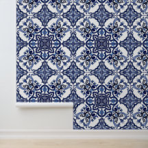 Azulejos Italianos Azuis e Brancos da Sicília em M