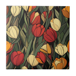 Azulejos legal De Tulipas Vintage Para Banheiro Sp