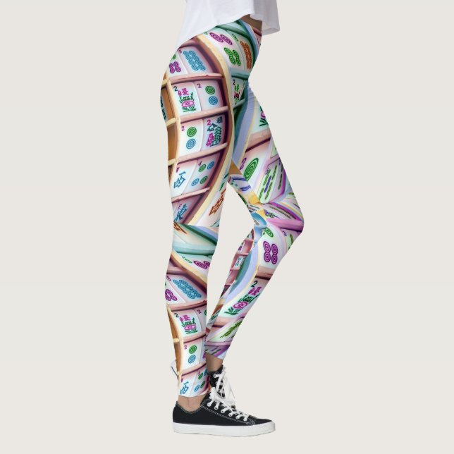 Azulejos Loucos Mah Jongg Leggings (Direita)
