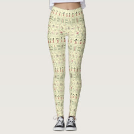 Azulejos Mahjong - Leggings do Exercício de Corrid
