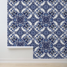Azulejos Maiolica Sicilianos Azul-Branco