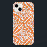 Azulejos marroquinos - cor de laranja e branco<br><div class="desc">O marroquino inspirou um padrão de azulejo com um aspecto cerâmico polido - cor de laranja com fundo branco</div>