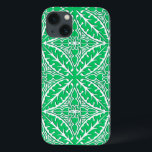 Azulejos marroquinos - jade verde e branco<br><div class="desc">O marroquino inspirou um padrão de azulejo com um aspecto cerâmico polido - verde-jade com fundo branco</div>