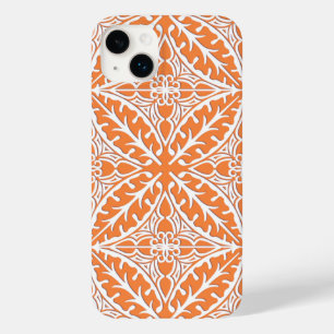 Azulejos marroquinos - laranja coral e branco