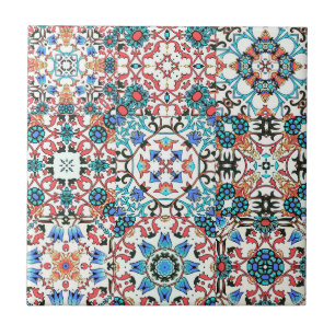 Azulejos marroquinos, mosaico, arte colorida