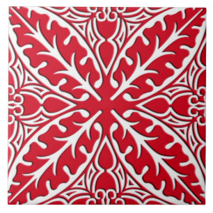 Azulejos marroquinos - obscuridade - vermelho e