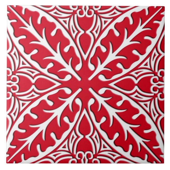Azulejos marroquinos - obscuridade - vermelho e (Frente)