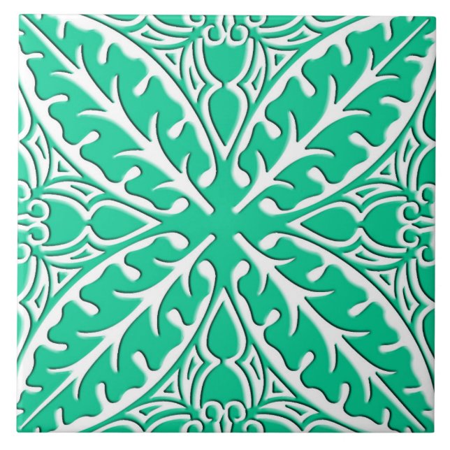 Azulejos marroquinos - turquesa e branco (Frente)