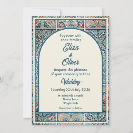Azulejos mediterrâneos - Convite de Casamento