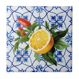 Azulejos mediterrânicos, majolica, estilo Sicilian