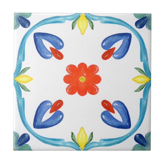 Azulejos mediterrânicos, majolica, estilo Sicilian (Frente)