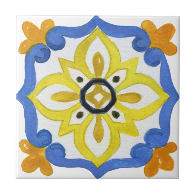 Azulejos mediterrânicos, majolica, estilo Sicilian (Frente)