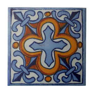 Azulejos Mexicanos Pintados à Mão Respingo 4