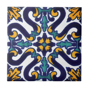 Azulejos Mexicanos Pintados com Pincel de Fundo 2