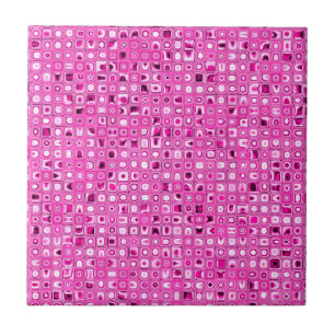 Azulejos Mosaico 'Bonito em Rosa' com Padrão Funky