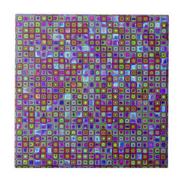 Azulejos Mosaico Funky Roxo Fumegante Padrão Retro
