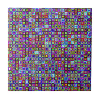 Azulejos Mosaico Funky Roxo Fumegante Padrão Retro
