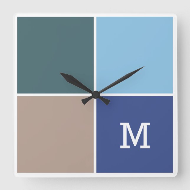 Azulejos náuticos - relógio personalizado da pared (Frente)