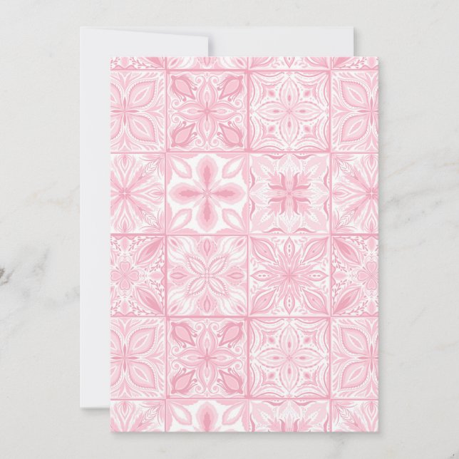 azulejos ornamentados cor-de-rosa (Frente)