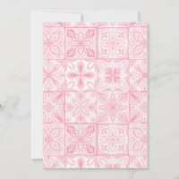 azulejos ornamentados cor-de-rosa