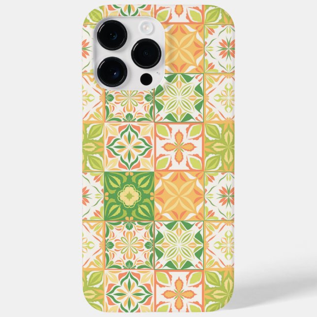 azulejos ornamentados em verde e amarelo (Verso)