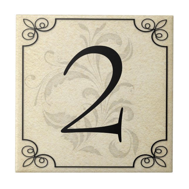 Azulejos personalizados do número (Frente)