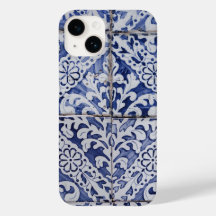 Azulejos Portugueses - Azulejo Azul e Branco Flora