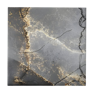 azulejos pretos e de chão dourado cor forte