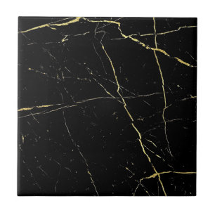 Azulejos pretos e de piso dourado