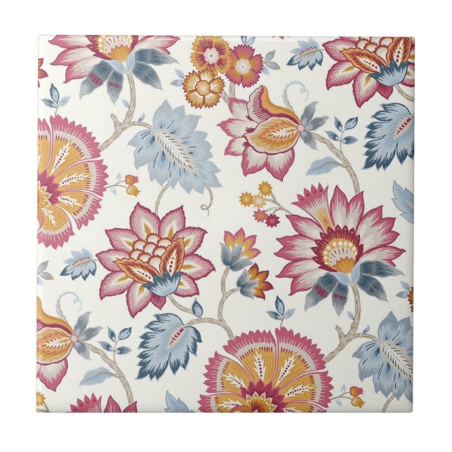 azulejos suecos flores coloridas (Frente)