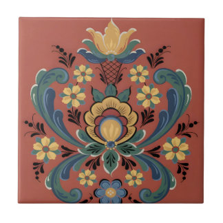 azulejos suecos flores verdes antigas