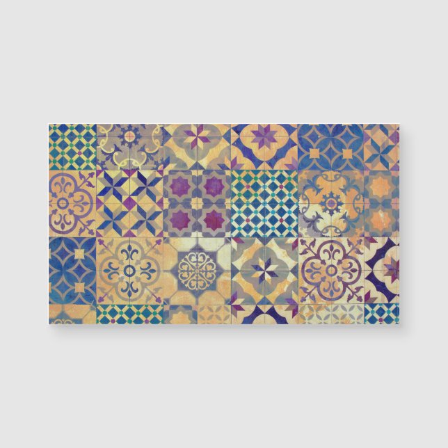 Azulejos tradicionais Coloridos do Mediterrâneo e  (Frente)