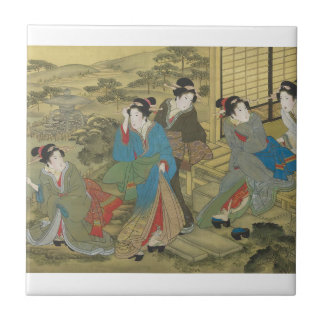 Azulejos tradicionais japoneses cerâmicos