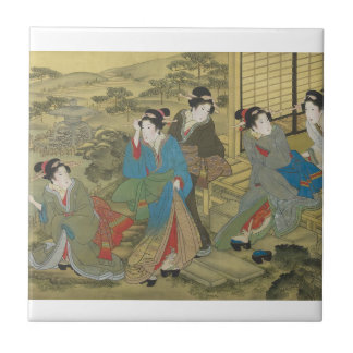 Azulejos tradicionais japoneses cerâmicos