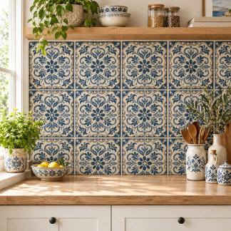 Azuljo Floral Azul Elegante - Design