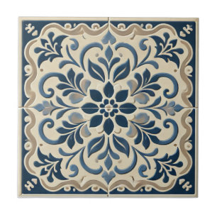 Azuljo Floral Azul Elegante - Design