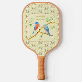 Azulões com Remo de Pickleball Amarelo com Texto