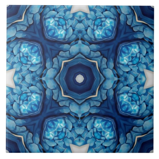 Azure Blue Arabesque Patterno (Frente)
