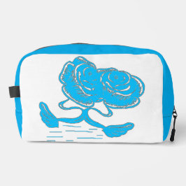 azure blue toiletry bag / Trousse de toilette azur