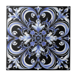 Azure de Ornamentado Moderno Contemporâneo Elegant