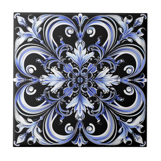 Azure de Ornamentado Moderno Contemporâneo Elegant (Frente)