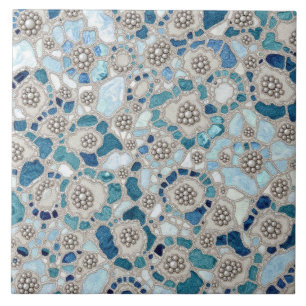 Azure Petal Harmony Cerâmica Azulejo