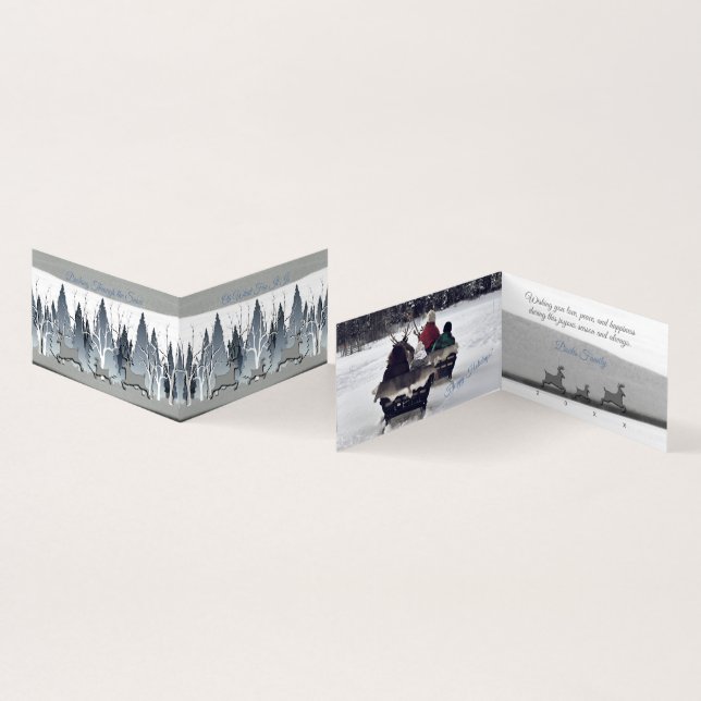 Azure Winter Marvels Foled Book Card (Interior e exterior)