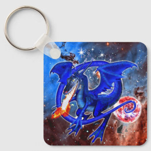 Azurite Cosmic Dragon Chaveiro