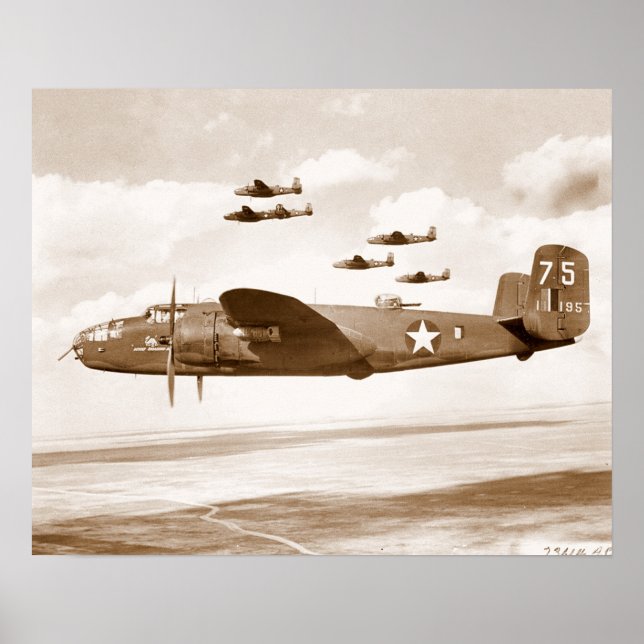 B-25 Mitchell Bomber poster (Frente)