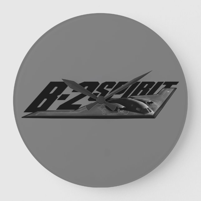 B-2 Relógio de Parede (Grande) Arredondado (Grande (Frente)