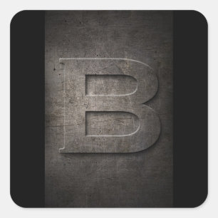 B Adesivos de monogramas metálicos