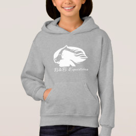 B&B Equestre - Kids Hoodie - Logotipo Branco