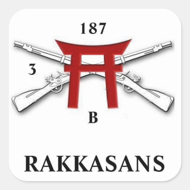 B Co 3rd Bn 187th Adesivos para Infantaria (Frente)